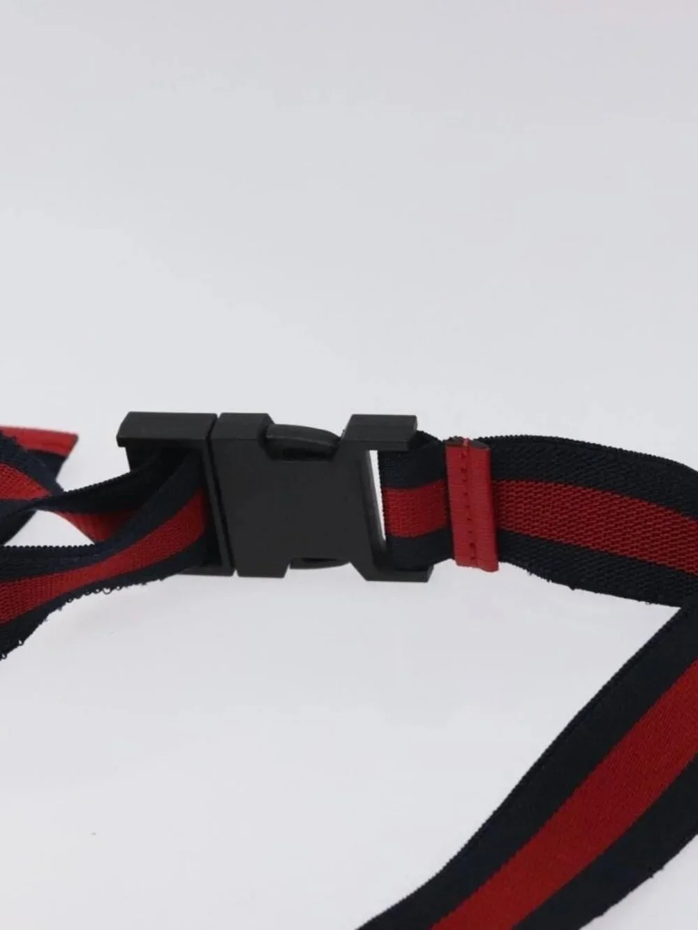 GUCCI GG Supreme Sherry Line Children Waist bag PVC Beige Red Navy Auth BD2175